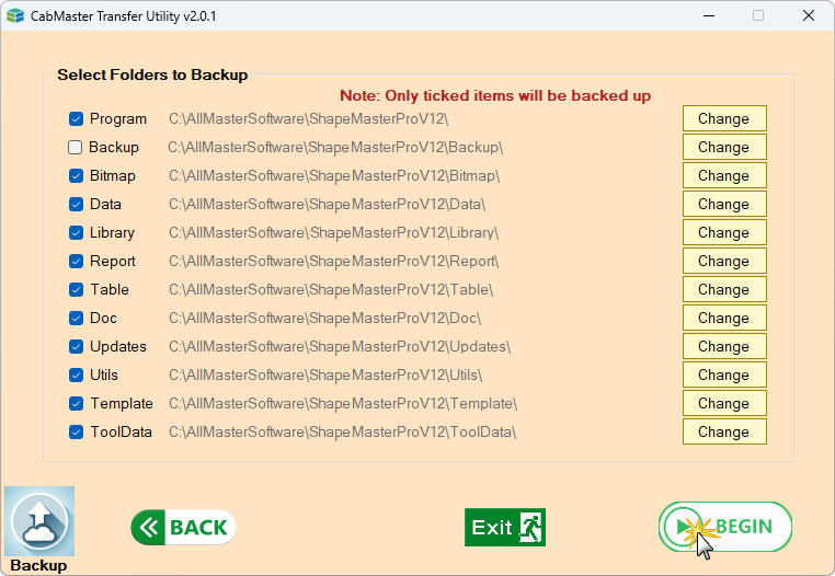 Click to view an example of the optional Change location