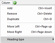 Table Column menu - Click to Expand